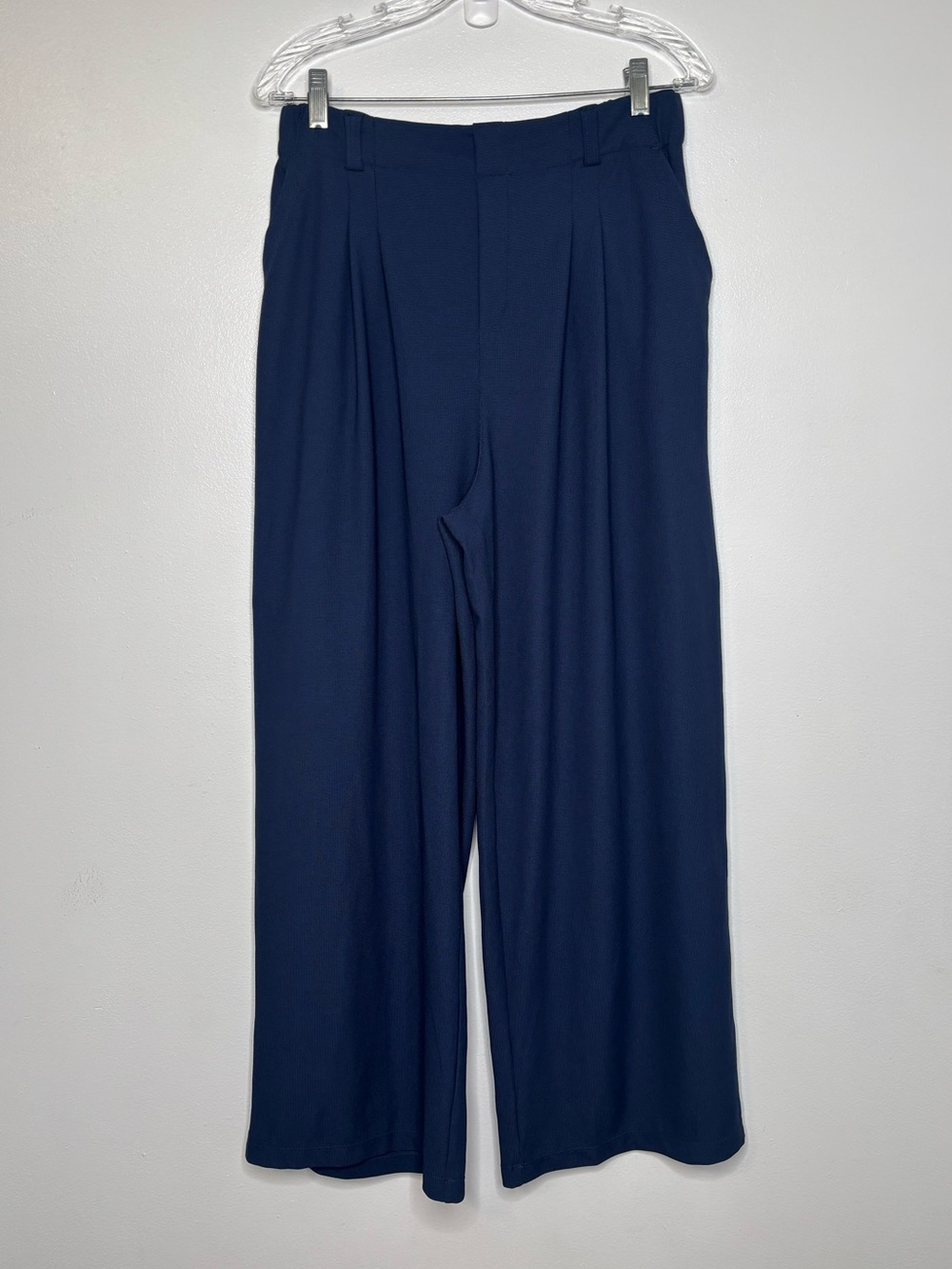Halara Flex Wide Leg Pleated Pants Navy Blue